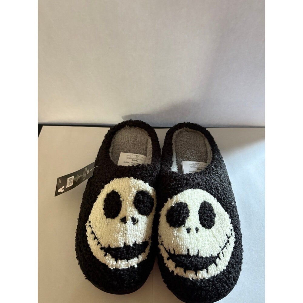 The Nightmare Before Christmas Jack Skellington Disney Plush Slippers Adult S/M